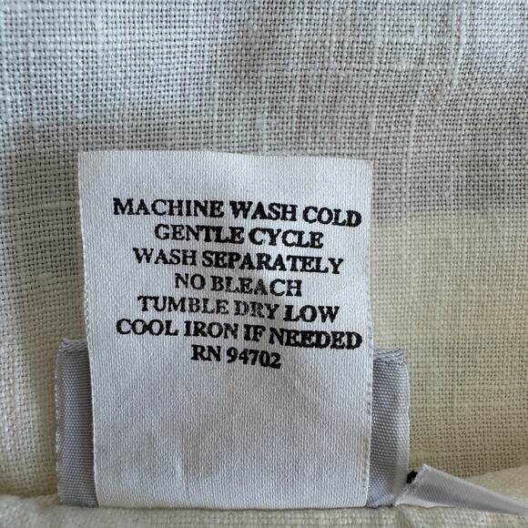 HOT COTTON Top Womens Small Cream 100% Linen Preppy Coastal Beachy Resort Wear - Picture 9 of 9